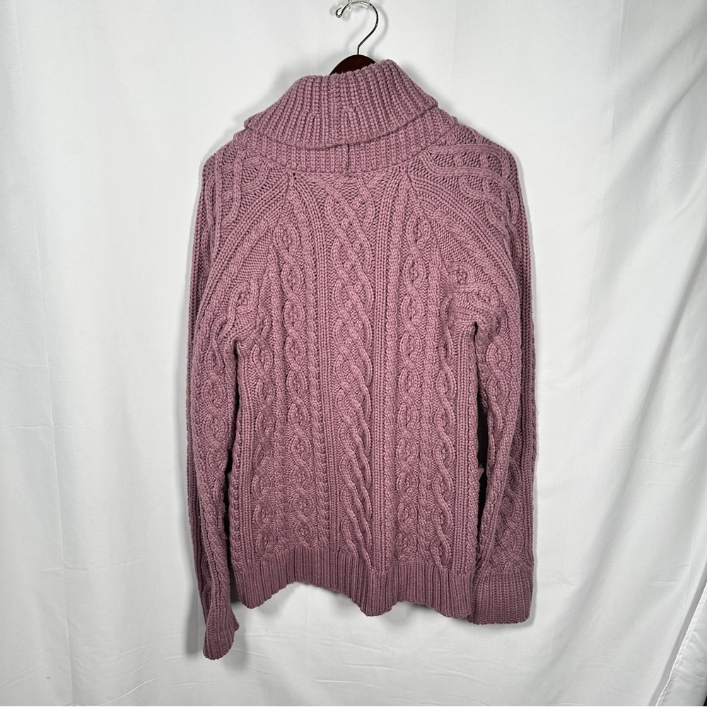 Etcetera Cable Knit Shawl Collar Cardigan Dusty Lilac Cottagecore S Cozycore - Picture 7 of 7